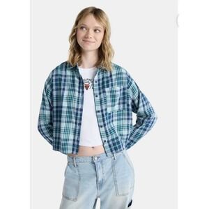 New Netflix Stranger Things Large Cotton Cropped Flannel Women Hawkins Hitmaker